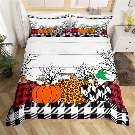Fall Bedroom Bedding Set Queen Harvest Thanksgiving Duvet Cover for ...