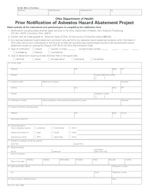 Ohio Asbestos - Fill Online, Printable, Fillable, Blank | pdfFiller