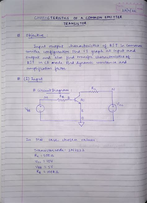 4 - Characteristics of Common Emitter BJT (M Course) Lecture 4 - Studocu