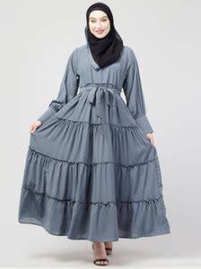 holidayfashion Cotton Blend Solid Abaya With Hijab Price in India - Buy ...