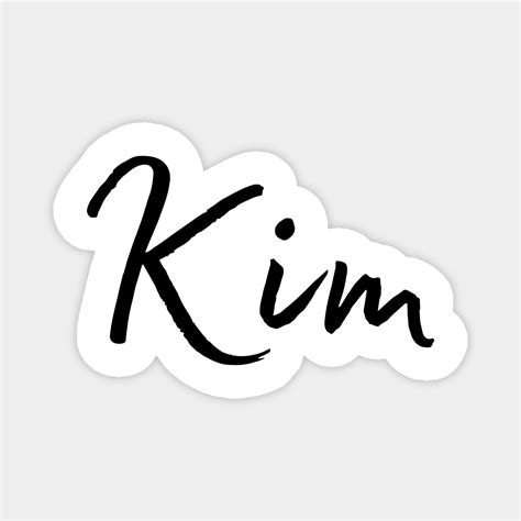 Custom Kim Name Calligraphy Magnet
