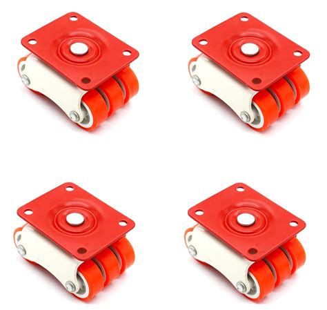 RAB Ball Caster Wheel Plate Set of 4 pcs| 360-Degree Rotatable Wheels ...