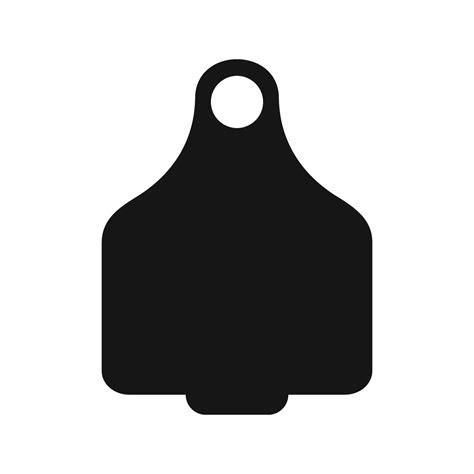 Ear tag for cattle template. Blank black identification label for farm ...