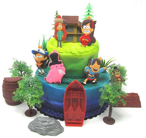 Buy Gravity Falls Deluxe Birthday Cake Topper Set Featuring Gravity ...