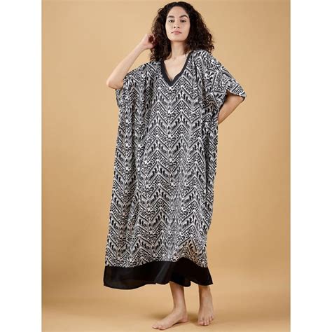 Buy The Kaftan Company Monochrome Tribal Chic Kaftan Online