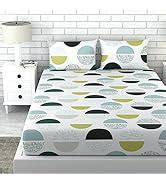 LORETO – A QUALITY LINEN BRAND 100% Cotton Bedsheet for Double Bed, 1 ...