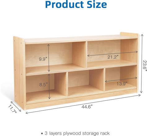 OOOK Montessori Shelf 5-Section Wooden Storage Cabinet, India | Ubuy