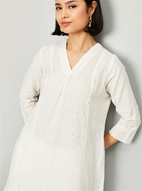 Buy Kalki x Max Women Schiffili Embroidered A-line Kurta Online at just ...