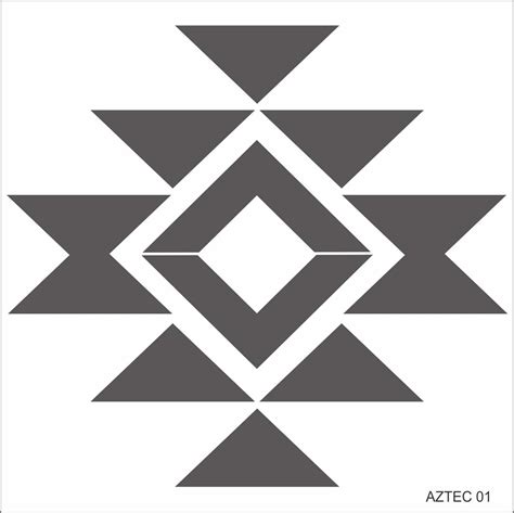 Tile Stencils - AZTEC 01 Tile Stencils - Painting Floors - Paint Tiles ...