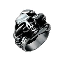 Wholesale DRAGON CLAW SKULL STEEL METAL BIKER RING (sold by the piece ...