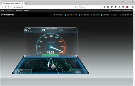 Net Speed Test 的图像结果