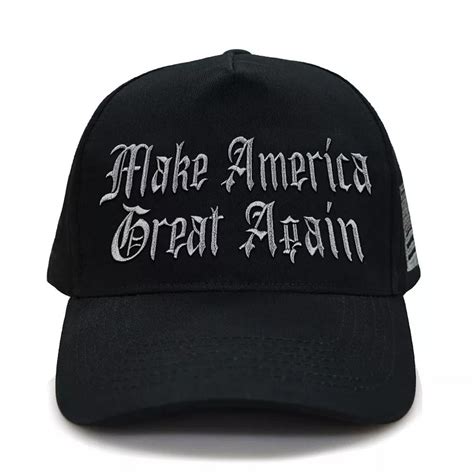 MAGA Black Hat – Trump Make America Great Again Gothic Stitch Cap ...