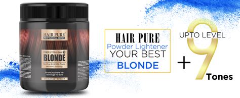Hair Pure Blonde Bleach Powder – Power Lift Up to Level 9 | Dust Free ...