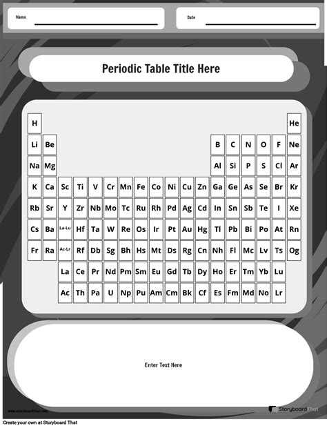 Storyboard That: Periodic Table Worksheet Creator