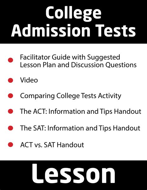 College Admission Tests – TRIO Printables