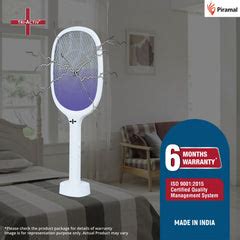 Tri-Activ Mosquito Racket 2-in-1 Dual Mode Rechargeable Bat,Zapper wit ...