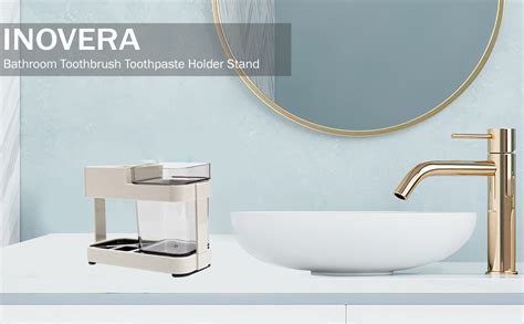 INOVERA (LABEL) Plastic Bathroom Toothbrush Toothpaste Holder Stand ...