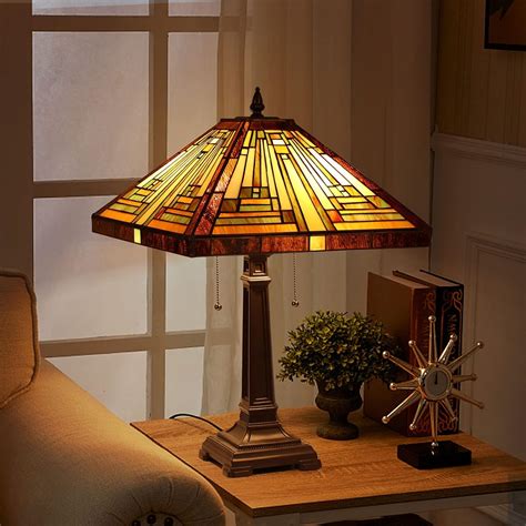 Buy Capulina Tiffany Table Lamp Bedside Reading Lamp 2-Light 16" Wide ...