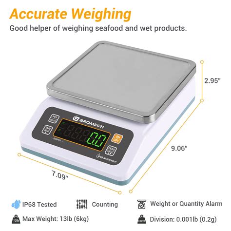 BROMECH Gram Scale Waterproof Weighs Gram, Pound & Kilogram, 13lb Capa ...