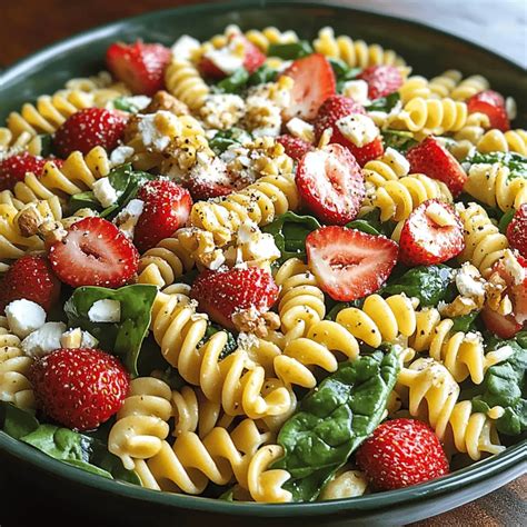 Delicious Strawberry Spinach Pasta Salad for Fresh Flavor Boost ...