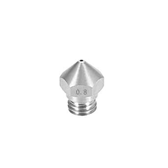 uxcell 3D Printer Nozzle,Stainless Steel MK10 Nozzle 0.8mm,Extruder ...