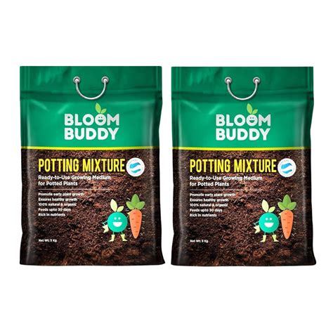 BloomBuddy Premium Soilless Potting Mix 10 KG (Pack of 2 X 5 Kg ...