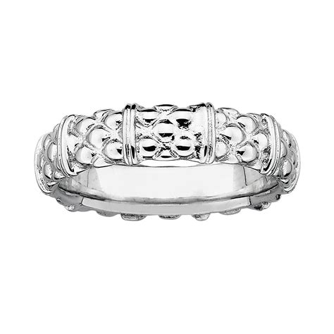 Stacks & Stones Sterling Silver Textured Stack Ring