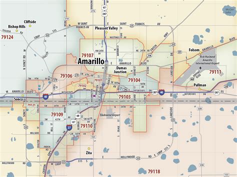 Amarillo Zip Code Map