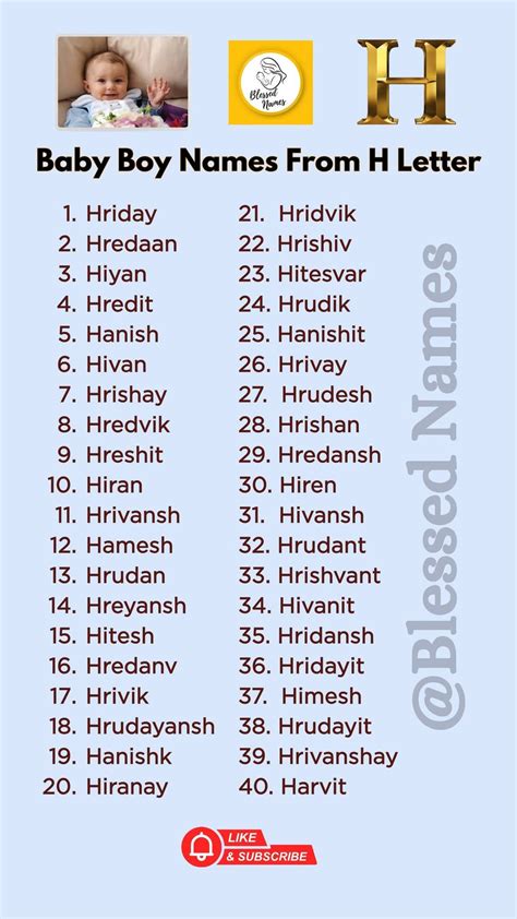 H Boy Names
