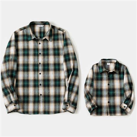 Fall Dad and Son Matching Shirts, Father and Son Autumn Shirts, Plaid ...