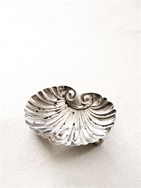 Vintage Set of Three Spanish Silver Shell Salts - The Diarist