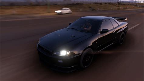 BLACK CAT - NISSAN SKYLINE R34 GTR - Forza Horizon 5 Gameplay - YouTube