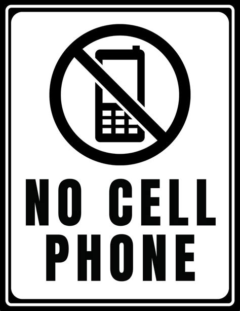 Printable No Cell Phone Sign – PrintableLib