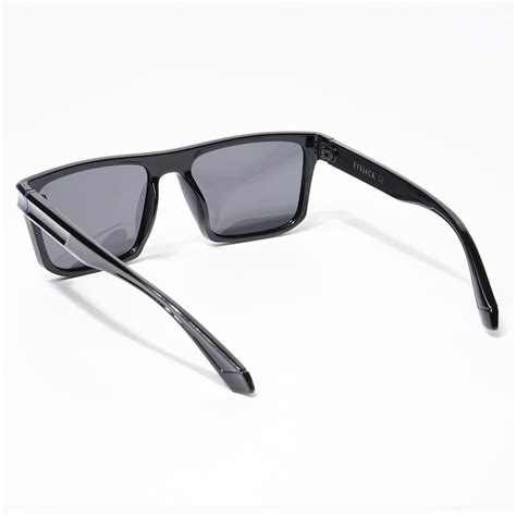 Eyejack Wayfarer Polarized Sunglasses for Men & Women (Black Lens | Sh ...