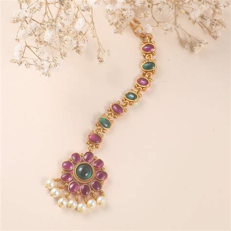 Buy Antique Gold Plated Mahilam Maang Tika | Tarinika - Tarinika India