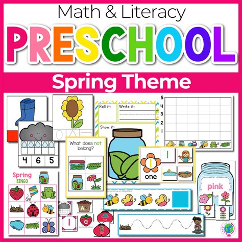 Preschool/ Pre-k Math & Literacy Centers | Spring Theme - Life Over C's ...