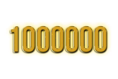 1000000 subscribers celebration greeting Number with golden design ...
