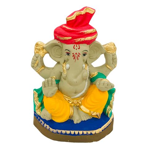 Buy SHOPMEFAST Eco Friendly Ganpati Murti Matti Ganesha Idol ...
