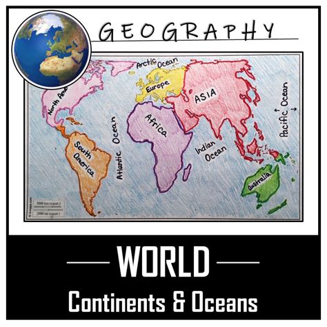 Printable World Map with Continents 的图像结果