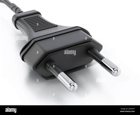 Type C Europe electric plug isolated on white background. 3D illustration Stock Photo - Alamy