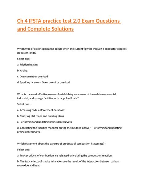 Ch 4 IFSTA practice test 2.0 Exam Questions and Complete Solutions ...
