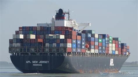 APL NEW JERSEY, Container Ship - Details and current position - IMO ...
