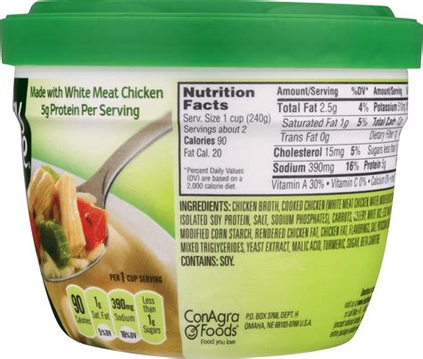Healthy Noodles Nutrition Facts at Ryder Sidaway blog