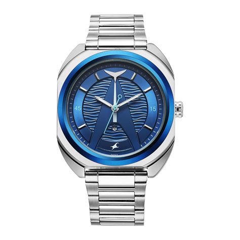 Fastrack Oceanyx Quartz Blue Shaped Dial Men's Watch | Stainless Steel ...
