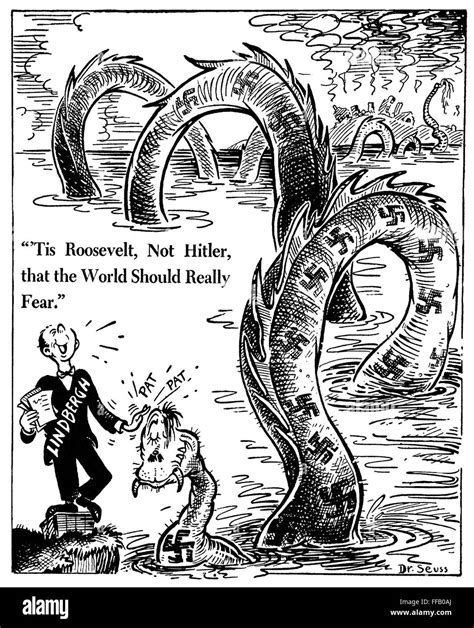 ANTI-LINDBERGH CARTOON. /n'Tis Roosevelt, nicht Hitler, das die Welt ...