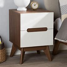 Image result for White Mid Century Nightstand