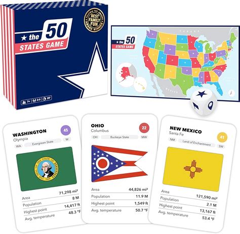 The World Game The 50 States Game - US Geography Board Game - India | Ubuy