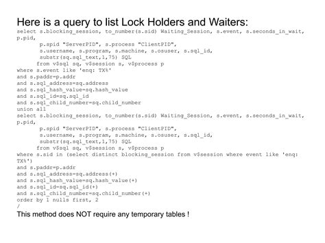 Image result for How to Detect Locks in Oracle Database