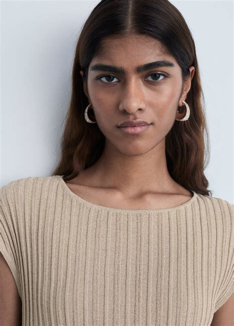 Knitted dress with shiny finish - Women | MANGO USA