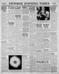 Monroe Evening Times Archives, May 24, 1947, p. 1